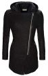 Cappotto con collo in ecopelliccia 